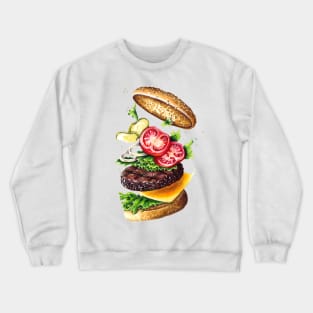 Tasty juicy hamburger Crewneck Sweatshirt